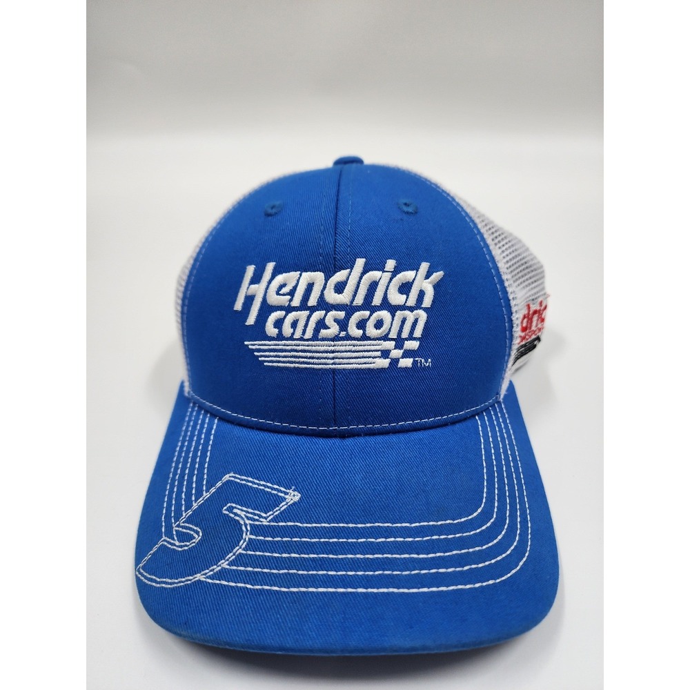 Hendrick Kyle Larson 5 NASCAR Hat Blue White Mesh Trucker Cap Adjustable